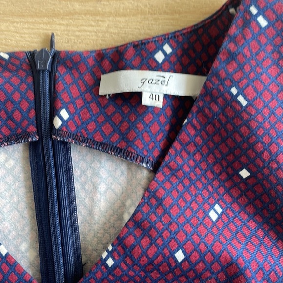 Gazel Italian brand dress size 40Eu, purple, navy and white - Picture 4 of 12